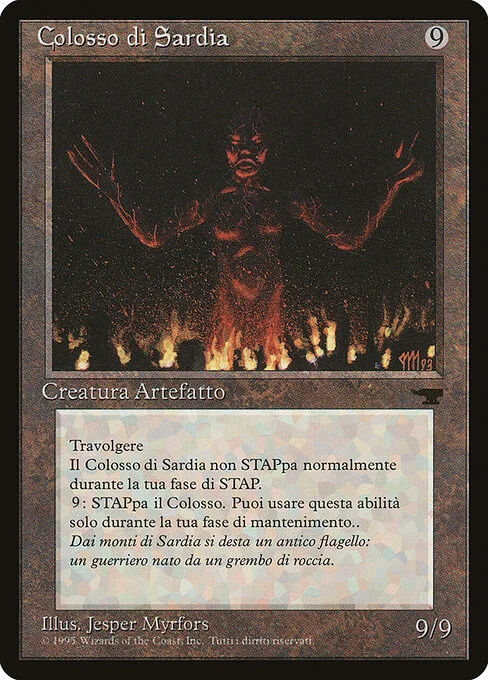 Colossus of Sardia, carta Magic di tipo Artifact Creature — Golem illustrata da Jesper Myrfors