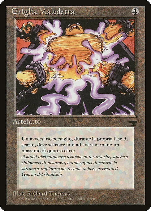 Cursed Rack, carta Magic di tipo Artifact illustrata da Richard Thomas
