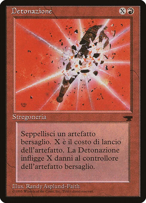 Detonate, carta Magic di tipo Sorcery illustrata da Randy Asplund-Faith