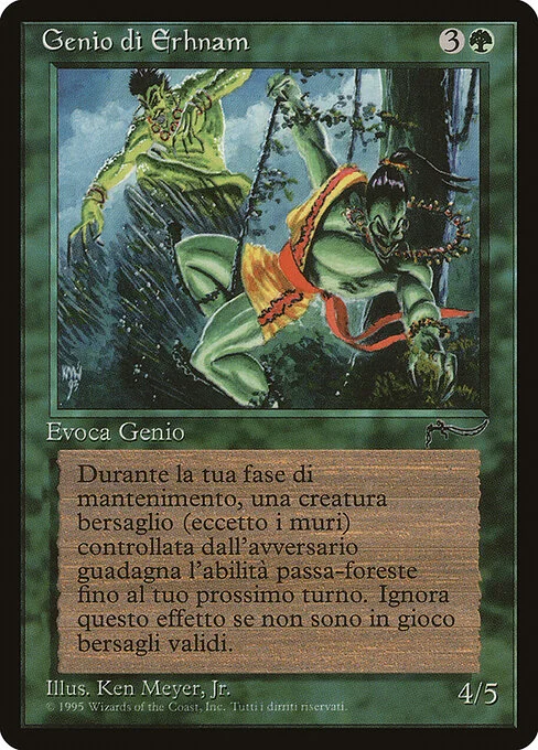 Erhnam Djinn, carta Magic di tipo Creature — Djinn illustrata da Ken Meyer, Jr.