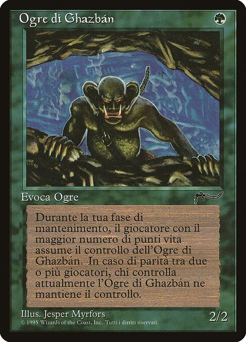 Ghazbán Ogre, carta Magic di tipo Creature — Ogre illustrata da Jesper Myrfors