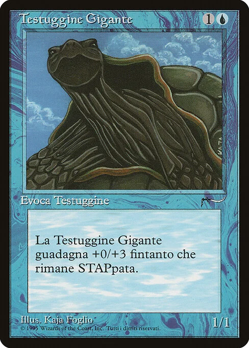 Giant Tortoise, carta Magic di tipo Creature — Turtle illustrata da Kaja Foglio