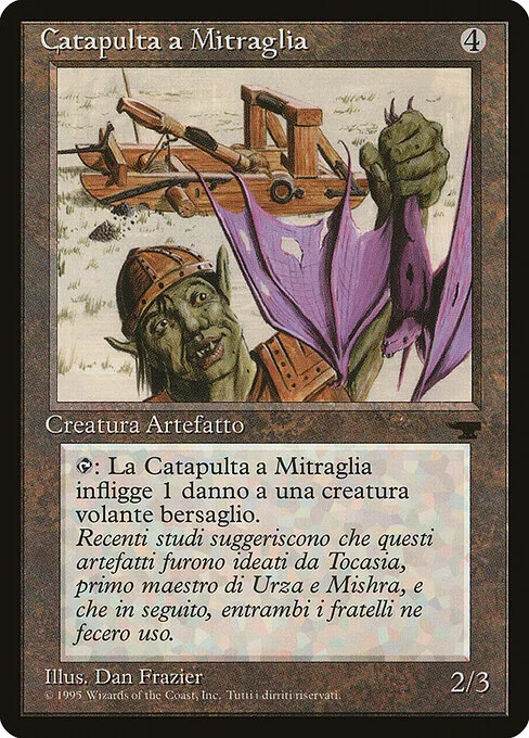 Grapeshot Catapult, carta Magic di tipo Artifact Creature — Construct illustrata da Dan Frazier