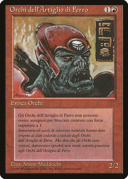 Ironclaw Orcs, carta Magic di tipo Creature — Orc illustrata da Anson Maddocks