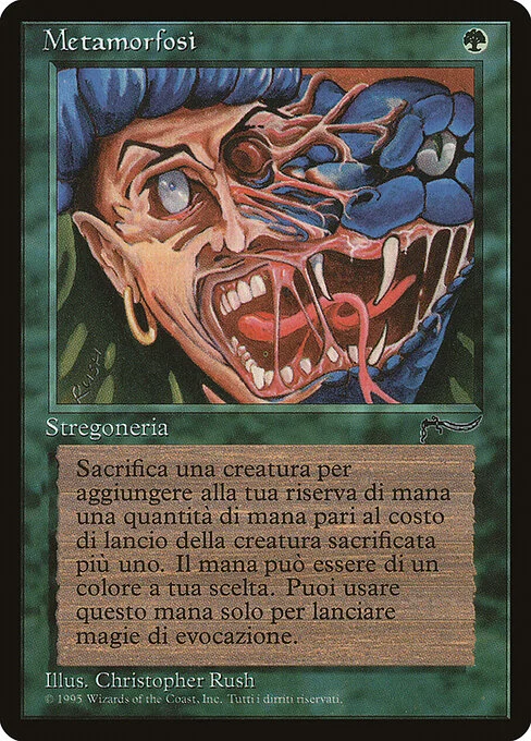 Metamorphosis, carta Magic di tipo Sorcery illustrata da Christopher Rush