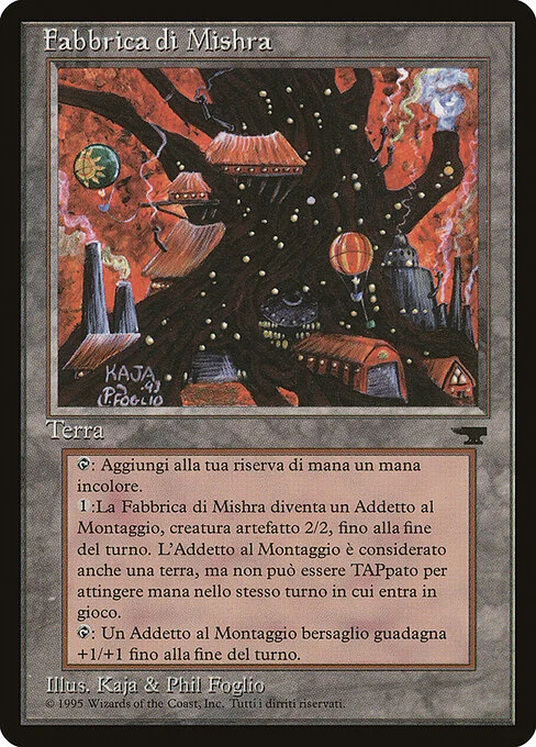 Mishra's Factory, carta Magic di tipo Land illustrata da Kaja Foglio & Phil Foglio