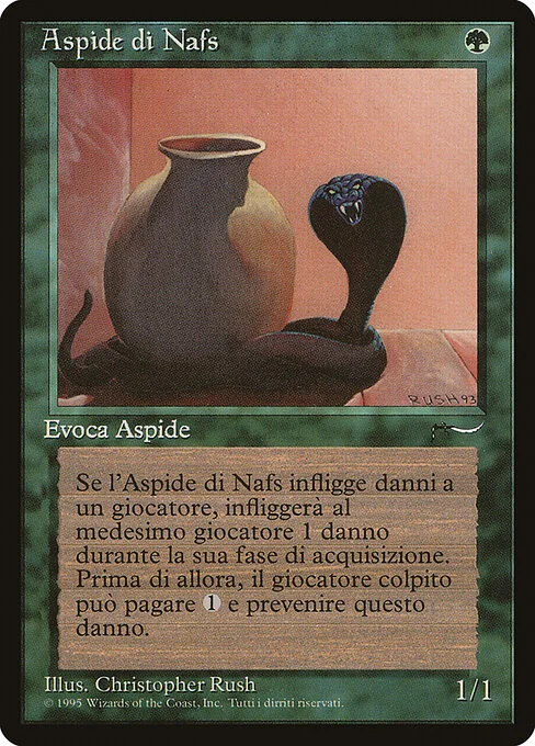 Nafs Asp, carta Magic di tipo Creature — Snake illustrata da Christopher Rush