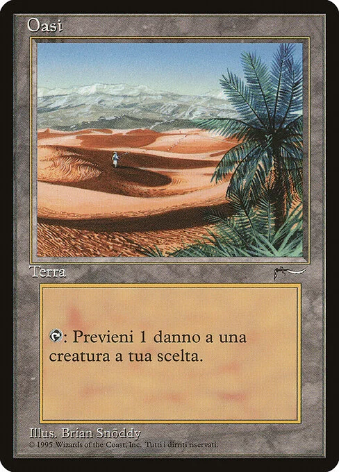 Oasis, carta Magic di tipo Land illustrata da Brian Snõddy