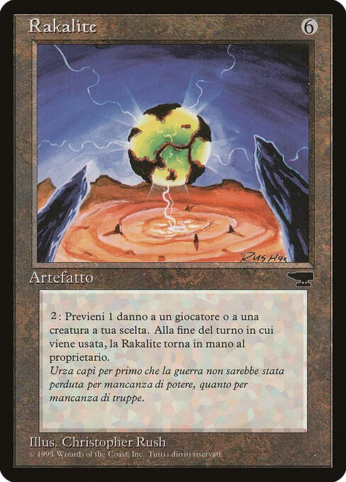 Rakalite, carta Magic di tipo Artifact illustrata da Christopher Rush