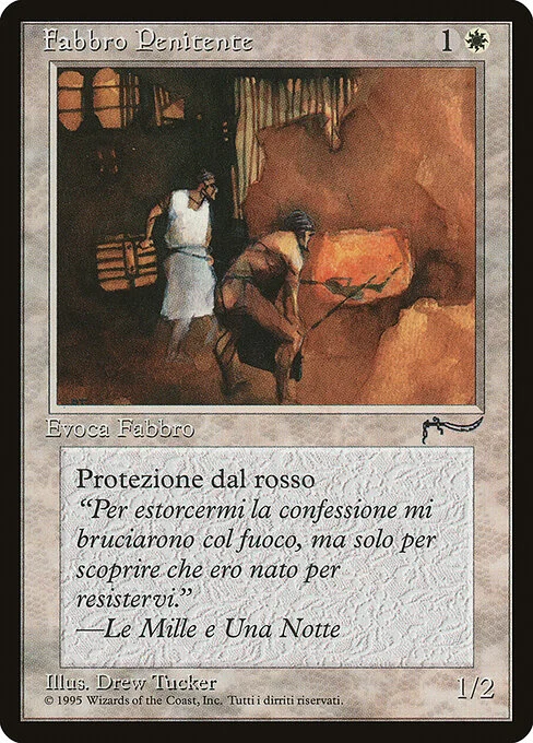 Repentant Blacksmith, carta Magic di tipo Creature — Human illustrata da Drew Tucker