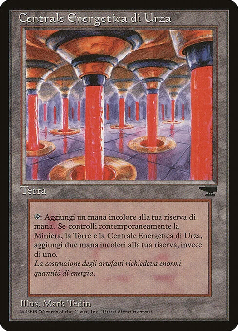 Urza's Power Plant, carta Magic di tipo Land — Urza's Power-Plant illustrata da Mark Tedin