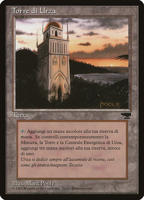 Urza's Tower, carta Magic di tipo Land — Urza's Tower illustrata da Mark Poole