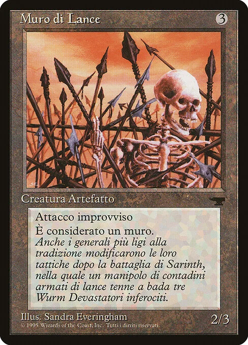 Wall of Spears, carta Magic di tipo Artifact Creature — Wall illustrata da Sandra Everingham