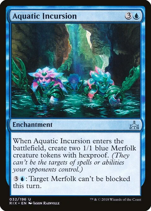 Aquatic Incursion, carta Magic di tipo Enchantment illustrata da Jason Rainville