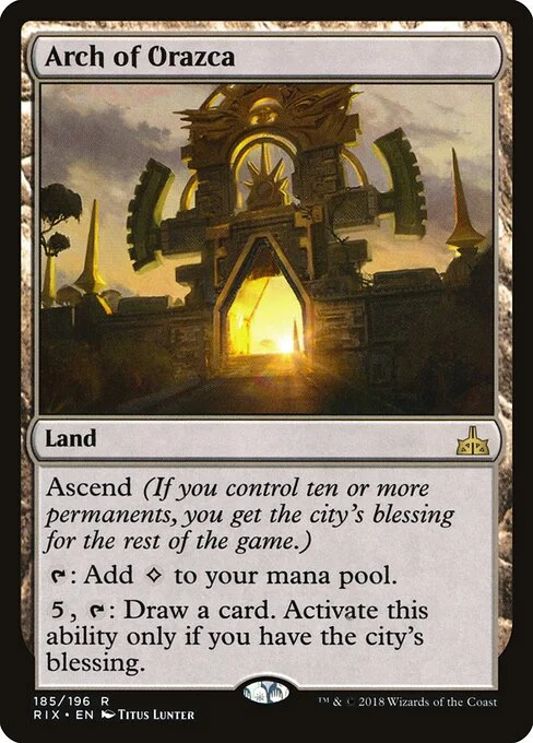 Arch of Orazca, carta Magic di tipo Land illustrata da Titus Lunter
