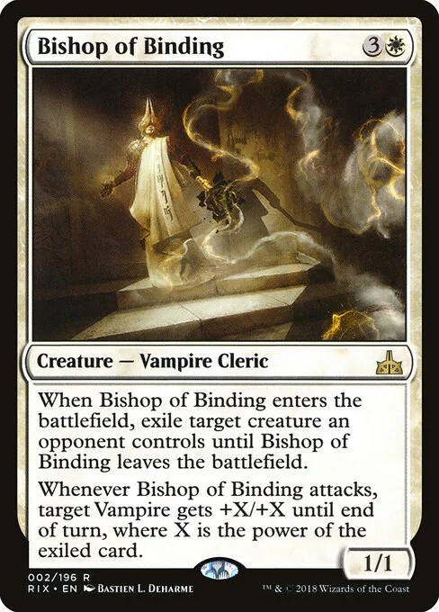 Bishop of Binding, carta Magic di tipo Creature — Vampire Cleric illustrata da Bastien L. Deharme