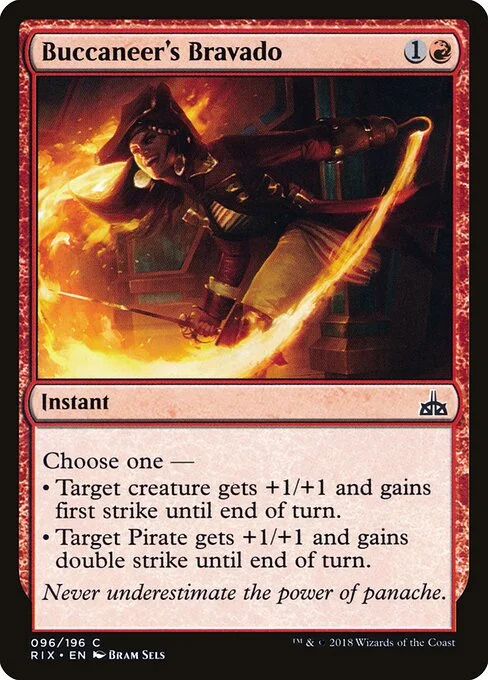 Buccaneer's Bravado, carta Magic di tipo Instant illustrata da Bram Sels