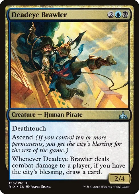 Deadeye Brawler, carta Magic di tipo Creature — Human Pirate illustrata da Jesper Ejsing