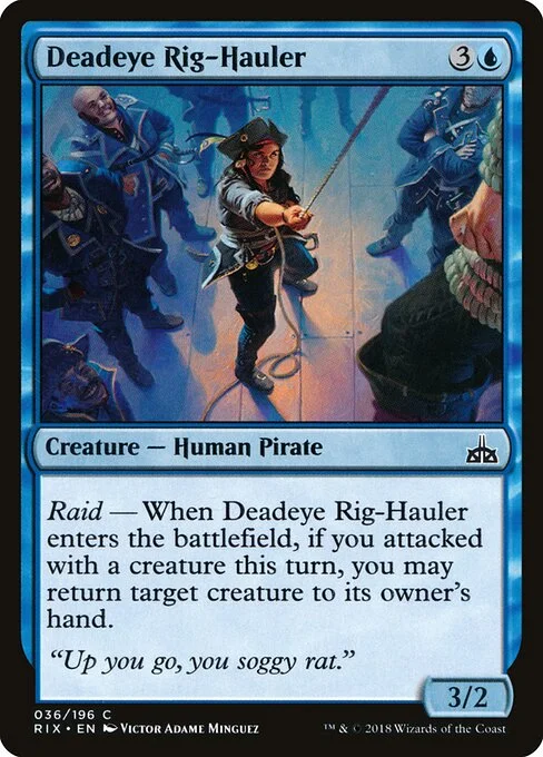 Deadeye Rig-Hauler, carta Magic di tipo Creature — Human Pirate illustrata da Victor Adame Minguez