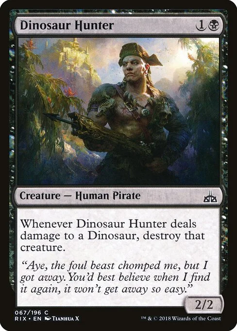 Dinosaur Hunter, carta Magic di tipo Creature — Human Pirate illustrata da Tianhua X