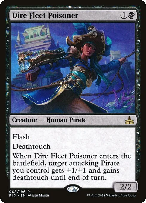 Dire Fleet Poisoner, carta Magic di tipo Creature — Human Pirate illustrata da Ben Maier