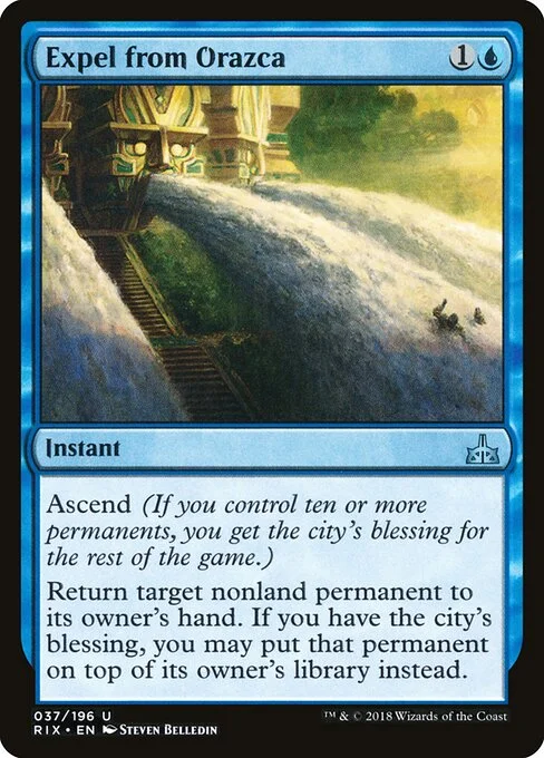 Expel from Orazca, carta Magic di tipo Instant illustrata da Steven Belledin