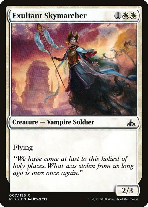 Exultant Skymarcher, carta Magic di tipo Creature — Vampire Soldier illustrata da Ryan Yee