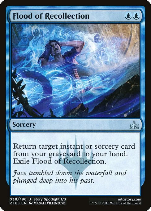 Flood of Recollection, carta Magic di tipo Sorcery illustrata da Magali Villeneuve