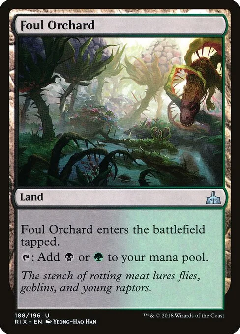 Foul Orchard, carta Magic di tipo Land illustrata da Yeong-Hao Han