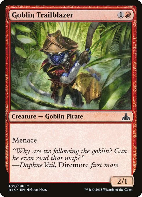 Goblin Trailblazer, carta Magic di tipo Creature — Goblin Pirate illustrata da Josh Hass