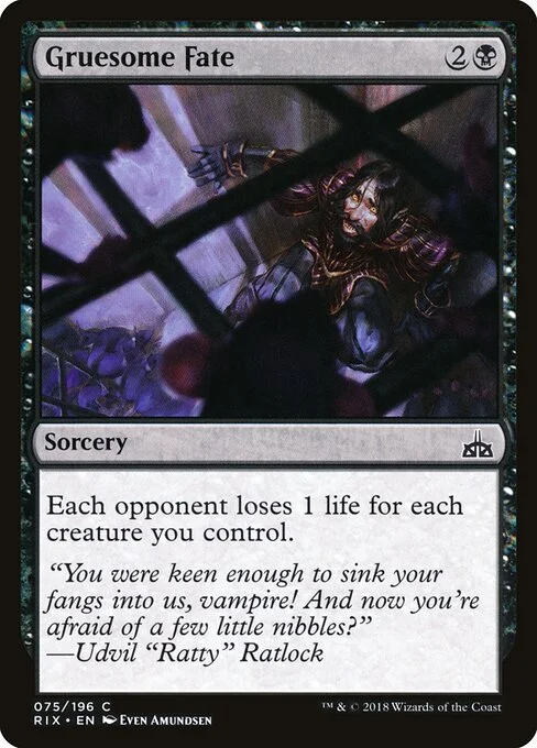 Gruesome Fate, carta Magic di tipo Sorcery illustrata da Even Amundsen