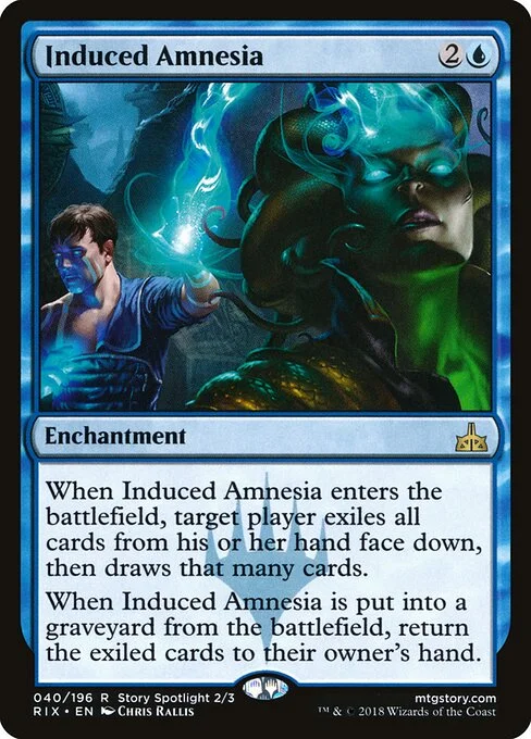 Induced Amnesia, carta Magic di tipo Enchantment illustrata da Chris Rallis