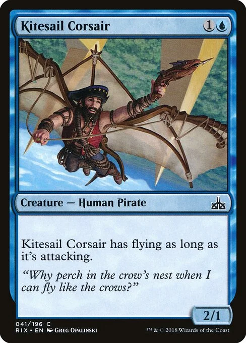 Kitesail Corsair, carta Magic di tipo Creature — Human Pirate illustrata da Greg Opalinski