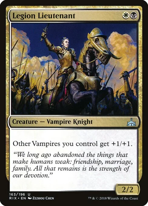Legion Lieutenant, carta Magic di tipo Creature — Vampire Knight illustrata da Zezhou Chen