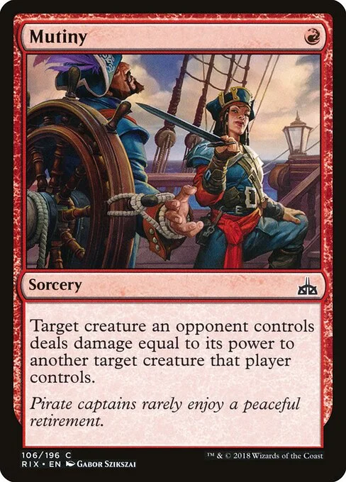 Mutiny, carta Magic di tipo Sorcery illustrata da Gabor Szikszai