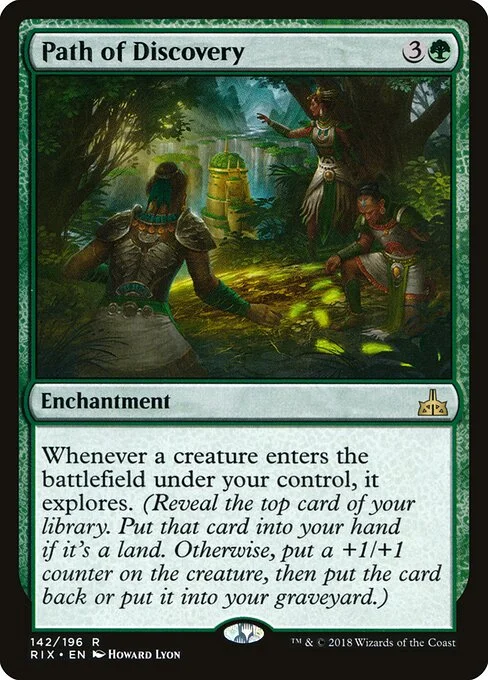 Path of Discovery, carta Magic di tipo Enchantment illustrata da Howard Lyon