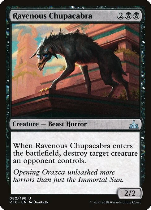 Ravenous Chupacabra, carta Magic di tipo Creature — Beast Horror illustrata da Daarken