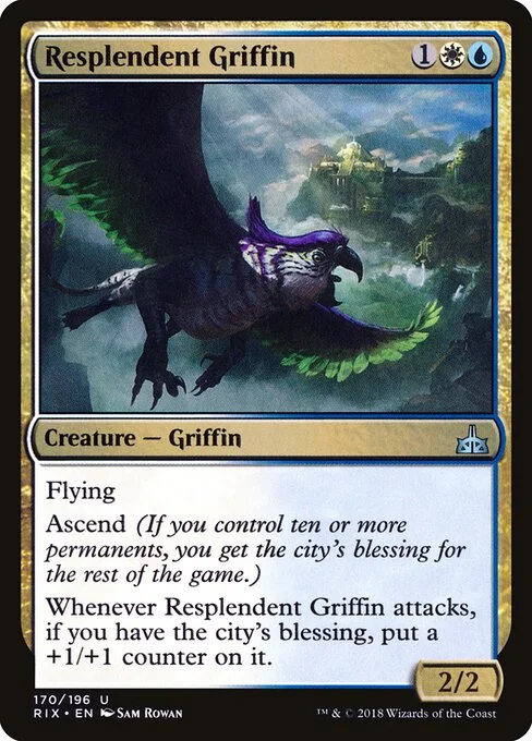 Resplendent Griffin, carta Magic di tipo Creature — Griffin illustrata da Sam Rowan