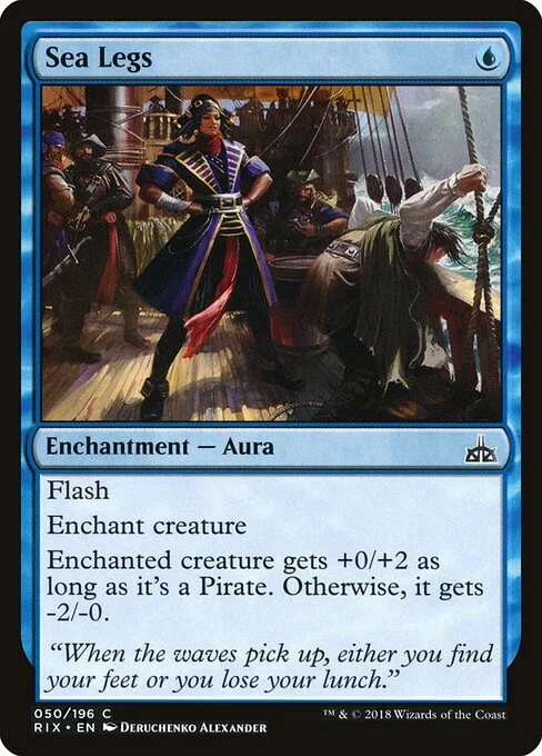 Sea Legs, carta Magic di tipo Enchantment — Aura illustrata da Deruchenko Alexander