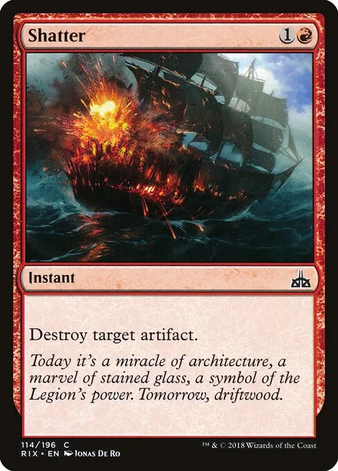 Shatter, carta Magic di tipo Instant illustrata da Jonas De Ro