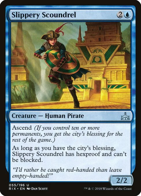 Slippery Scoundrel, carta Magic di tipo Creature — Human Pirate illustrata da Dan Murayama Scott
