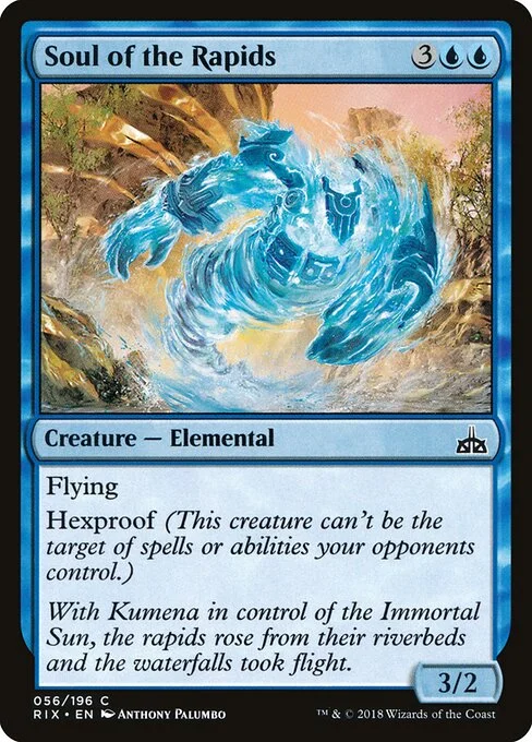 Soul of the Rapids, carta Magic di tipo Creature — Elemental illustrata da Anthony Palumbo