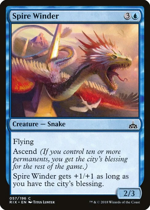 Spire Winder, carta Magic di tipo Creature — Snake illustrata da Titus Lunter