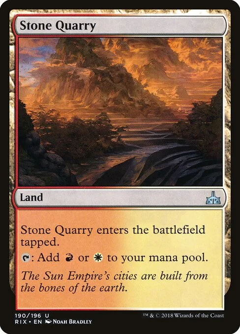 Stone Quarry, carta Magic di tipo Land illustrata da Noah Bradley