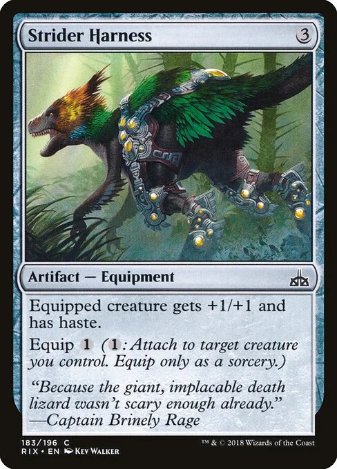 Strider Harness, carta Magic di tipo Artifact — Equipment illustrata da Kev Walker