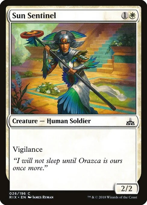Sun Sentinel, carta Magic di tipo Creature — Human Soldier illustrata da James Ryman