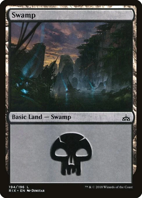 Swamp, carta Magic di tipo Basic Land — Swamp illustrata da Dimitar Marinski