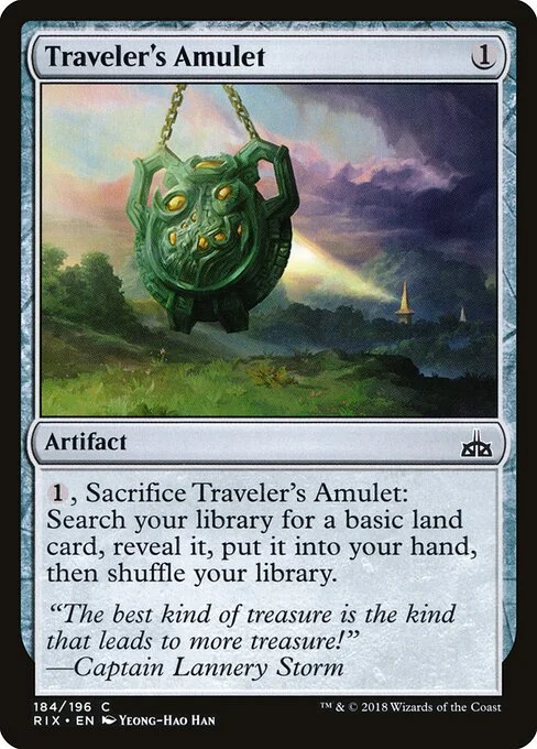 Traveler's Amulet, carta Magic di tipo Artifact illustrata da Yeong-Hao Han