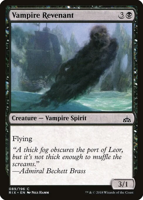 Vampire Revenant, carta Magic di tipo Creature — Vampire Spirit illustrata da Nils Hamm
