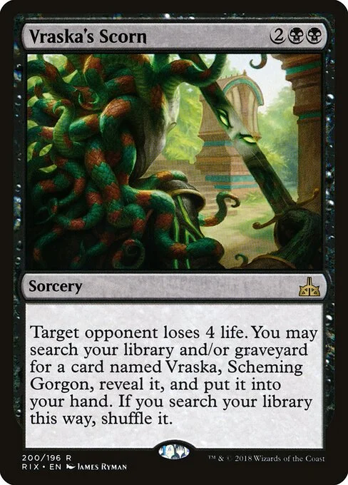 Vraska's Scorn, carta Magic di tipo Sorcery illustrata da James Ryman